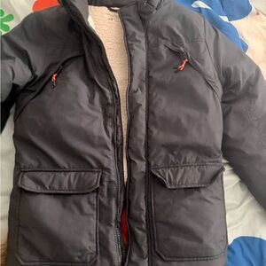 H&M Men's Black Puffer Jacket with Sherpa Lining